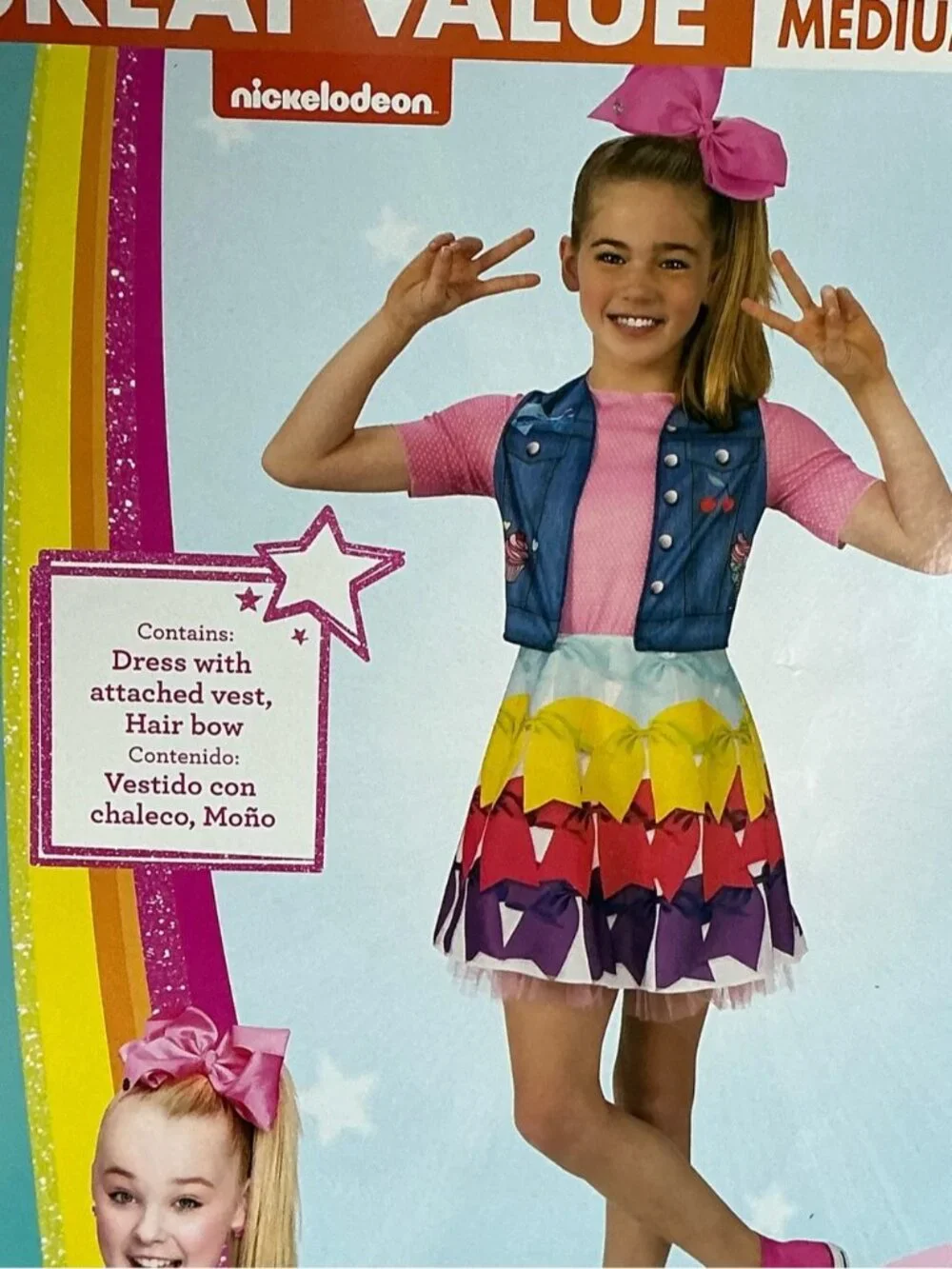 JoJo Siwa Boomerang Music Video Costume Nickelodeon Rubies Girls Medium (8-10)
